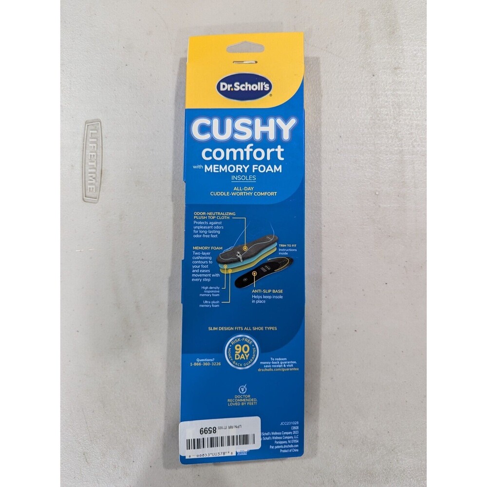 Dr.Scholl's Cuchy Comfort Memory Foam Insoles Shoe Sizes 7-13 Brand New